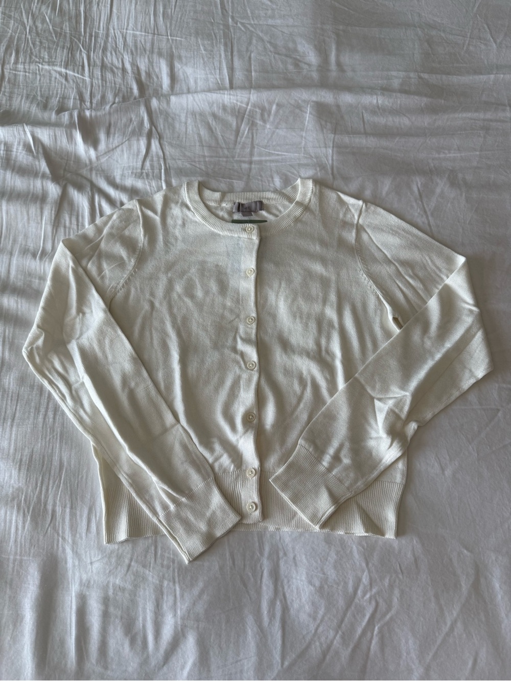 Off-White Button-Up Cardigan From Italy